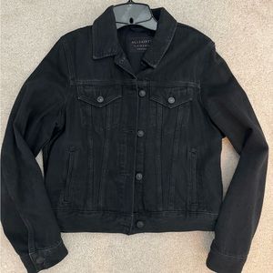 All Saints Black Jean Jacket